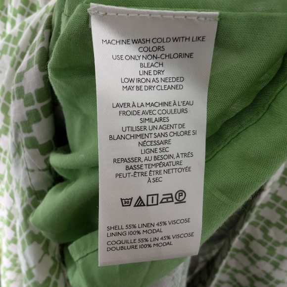 NWOT Anthropologie Renee Flutter Sleeve Linen Green Button Up Midi Shirt Dress - Picture 8 of 9